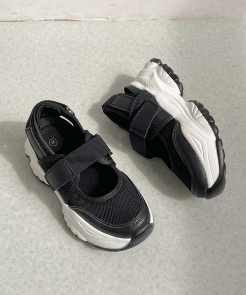 「Shoes in Closet」 ローカットスニーカー L ブラック×ホワイト レディース_画像6