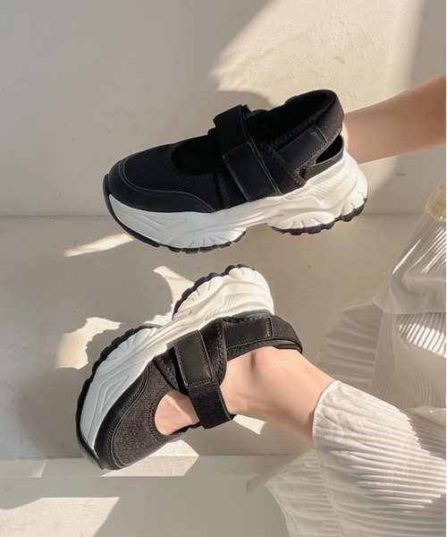 「Shoes in Closet」 ローカットスニーカー L ブラック×ホワイト レディース_画像7