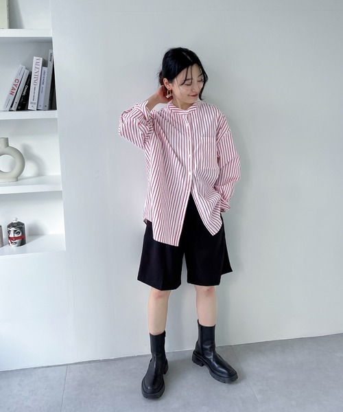 「feepur」 長袖ブラウス MEDIUM ブルー レディース_画像7