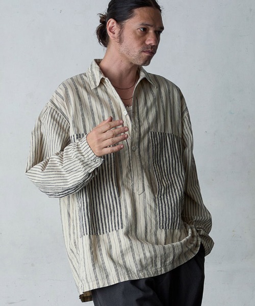 「EGO TRIPPING」 長袖シャツ 46(M) ベージュ メンズ_画像2