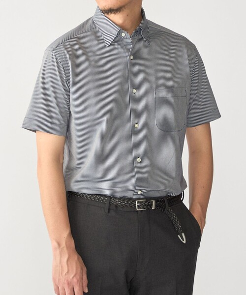 SHIPS（シップス） シャツ 半袖 SHIPS:「FUNCTION」Albini × RENU(R