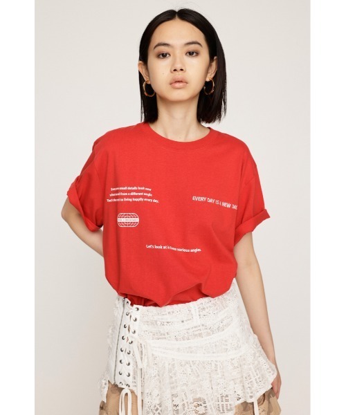 「SLY」 半袖Tシャツ FREE ブラック レディース_画像2