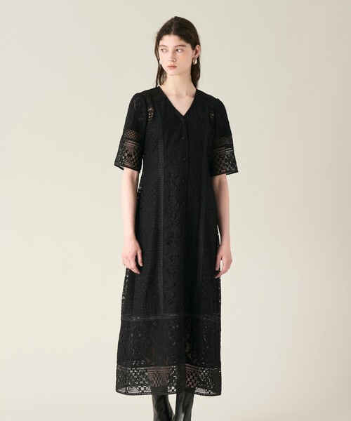 GRACE CONTINENTAL レースキャミロングワンピース 38 GRACE CONTINENTAL（グレースコンチネンタル） キャミソールワンピース