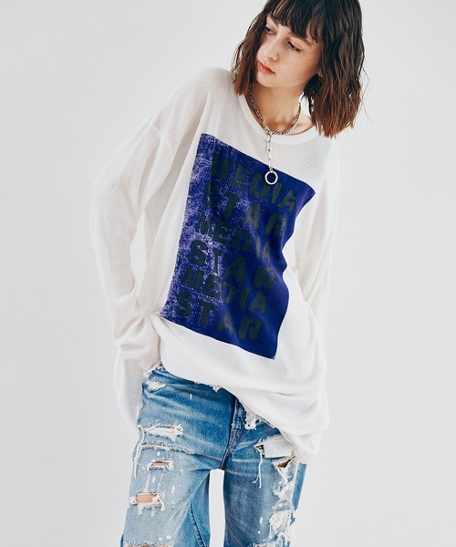 「RNA」 長袖カットソー MEDIUM ピンク レディース_画像6