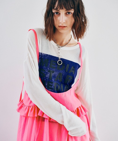 「RNA」 長袖カットソー MEDIUM ピンク レディース_画像8