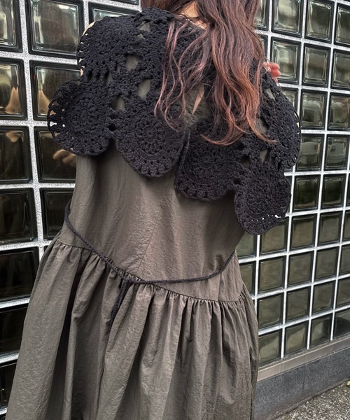 WILLFULLY（ウィルフリー） ワンピース crochet knit layered nylon OP
