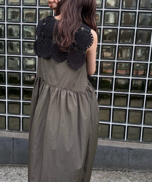 WILLFULLY（ウィルフリー） ワンピース crochet knit layered nylon OP