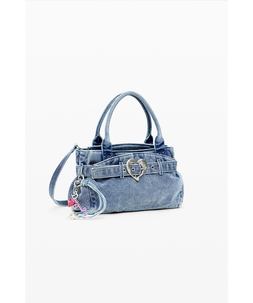 Desigual（デシグアル） ハンドバッグ Heart buckle denim handbag