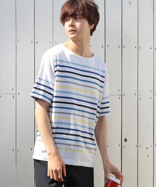 tシャツ Tシャツ 【定番人気アイテム】マルチボーダーボートネックTシャツ|ZOZOTOWN |04