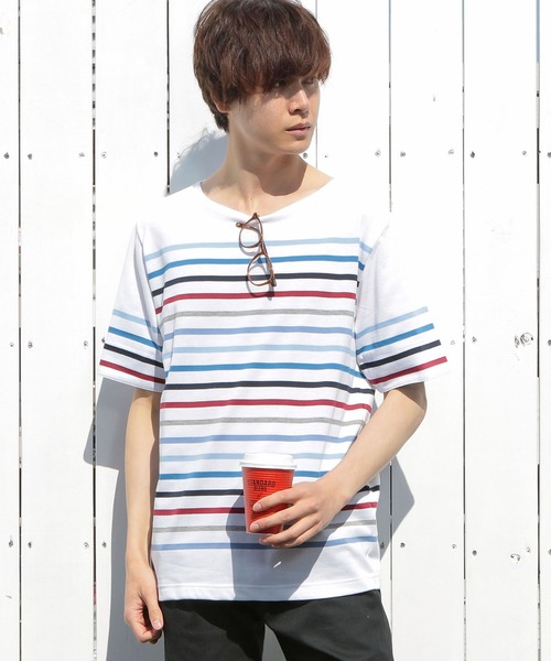 tシャツ Tシャツ 【定番人気アイテム】マルチボーダーボートネックTシャツ|ZOZOTOWN |06