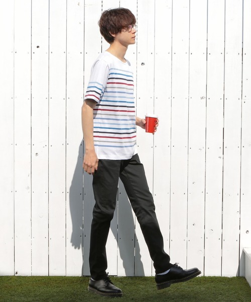 tシャツ Tシャツ 【定番人気アイテム】マルチボーダーボートネックTシャツ|ZOZOTOWN |08