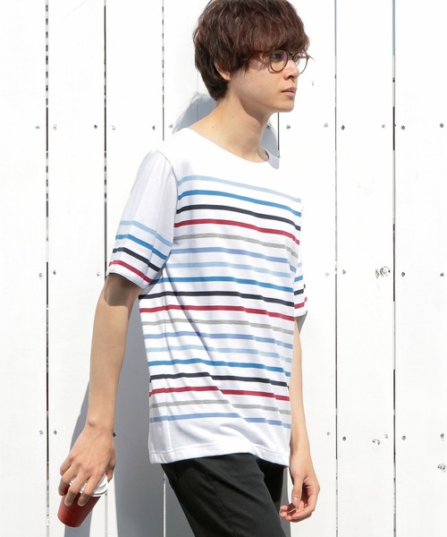 tシャツ Tシャツ 【定番人気アイテム】マルチボーダーボートネックTシャツ|ZOZOTOWN |10