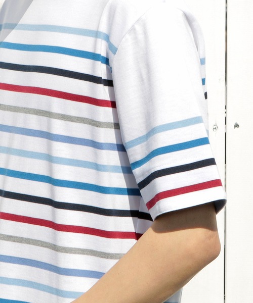 tシャツ Tシャツ 【定番人気アイテム】マルチボーダーボートネックTシャツ|ZOZOTOWN |15