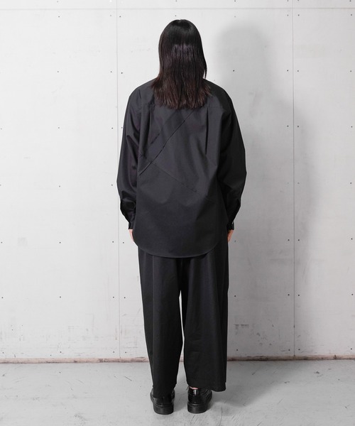 CARETTE ブラウス シャツ 「decontractee」ナナメハギシャツ