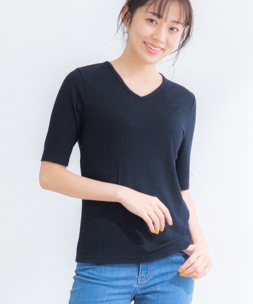 tシャツ Tシャツ 半袖テレコVネックT|ZOZOTOWN |05