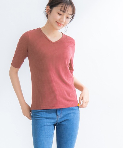 tシャツ Tシャツ 半袖テレコVネックT|ZOZOTOWN |06