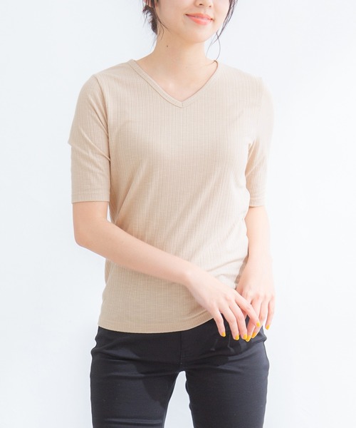 tシャツ Tシャツ 半袖テレコVネックT|ZOZOTOWN |17