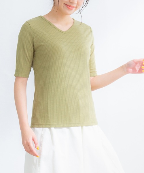 tシャツ Tシャツ 半袖テレコVネックT|ZOZOTOWN |23