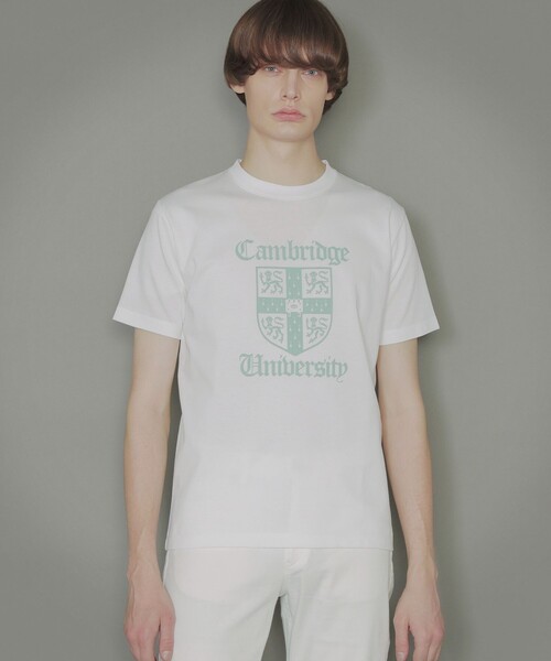 41 割引m メンズ Mサイズ相当 L メンズ Lサイズ相当 Ll メンズ Xlサイズ相当 ホワイト グリーン系その他うのにもお得な情報満載 Tシャツ Tシャツ Cambridge University ロゴプリントtシャツ Tシャツ カットソー メンズファッション ファッションm