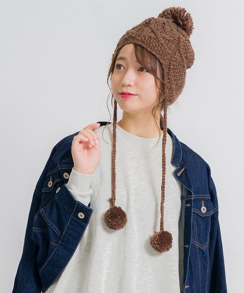FUNALIVE ニット帽 ニットキャップ joujoulier 耳あて付き
