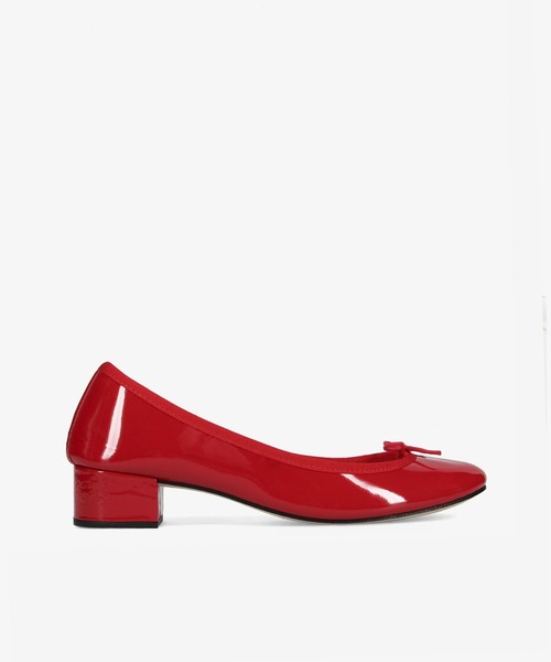 Repetto レッド バレエシューズ ヒール5cm サイズ24.0 パンプス