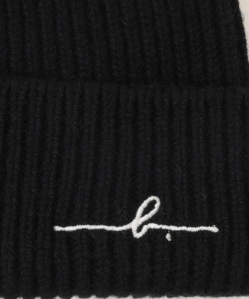 agnes b.（アニエスベー） ニット帽 ニットキャップ “b” ロゴ ウール