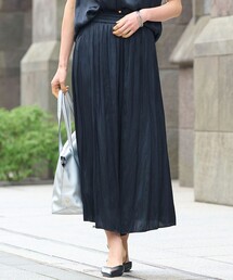 【peco310様】自由区 タック ガウチョパンツ 大きいサイズ 黒 C2933 自由区 パンツ 「ウエストゴム・長さ調整可・洗える」ビンテージ
