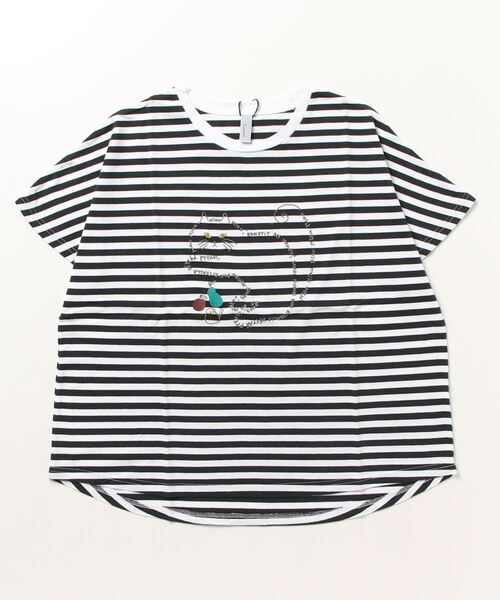 tシャツ EMAGO ロゴネコ刺繍ドルマンT 半袖 レディース Emago tシャツ EMAGO ロゴネコ刺繍ドルマンT 半袖 レディース