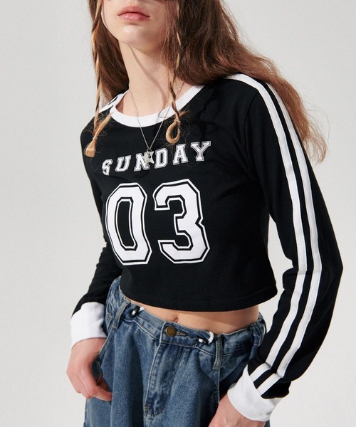 tシャツ WONDER VISITOR／SUNDAY長袖Tシャツ 2982979 レディース