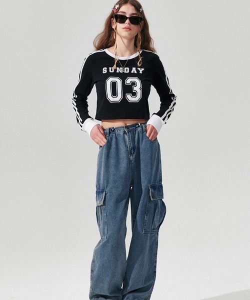 tシャツ WONDER VISITOR／SUNDAY長袖Tシャツ 2982979 レディース WONDER VISITOR tシャツ VISITOR／SUNDAY長袖Tシャツ 2982979