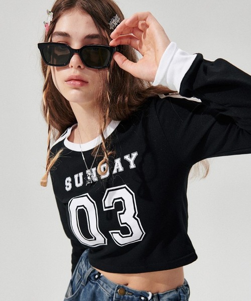 tシャツ WONDER VISITOR／SUNDAY長袖Tシャツ 2982979 レディース WONDER VISITOR tシャツ VISITOR／SUNDAY長袖Tシャツ 2982979