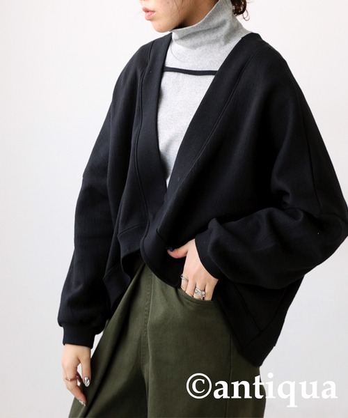 トレーナー スウェット 2wayＶネックトップス レディース