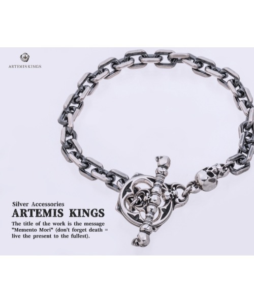 ブレスレット ARTEMIS KINGS/メメントモリスカルブレスレット メンズの画像