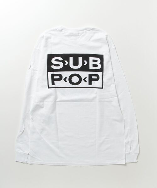 SUB POP tシャツ L/S PRINT TEE“SPANNING GLOBE” - ロングスリーブ 