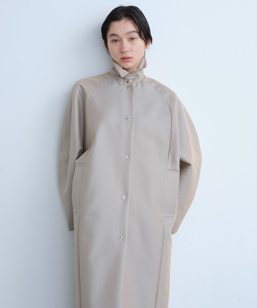 ステンカラーコート コート balmacaan coat レディースの画像