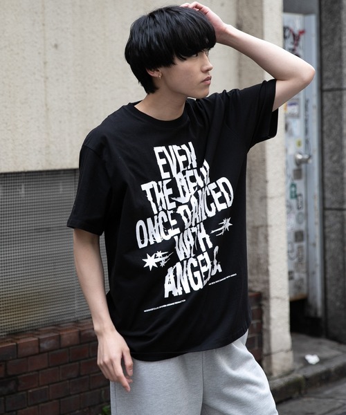 ☆NICE GHOST CLUB ☆ CRUMPLED POSTER T-SHIRT CRUMPLED POSTER TEE[WHITE] - niceghostclub