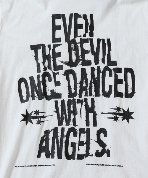 ☆NICE GHOST CLUB ☆ CRUMPLED POSTER T-SHIRT CRUMPLED POSTER TEE[WHITE] - niceghostclub