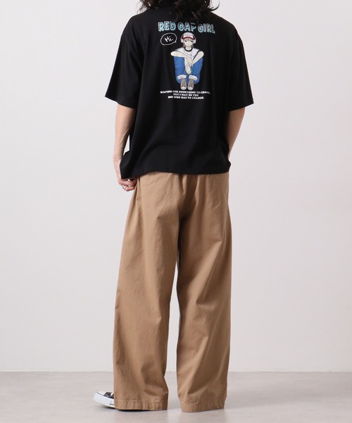 RED CAP GIRL tシャツ REDCAPGIRL 天竺 バックプリント ルーズ