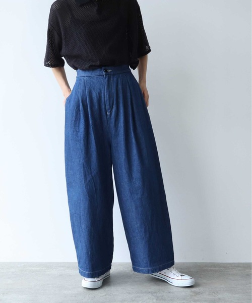 yuni 11ozデニムハイウエストコクーンパンツ　値下げしました yuni - 11ozデニム ハイウエストコクーンパンツ | clever elephant
