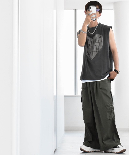 入手困難✨ イッセイミヤケ ノースリーブ タンクトップ プリント メンズ タンクトップ メンズ プリント インナー Tシャツ ノースリーブ