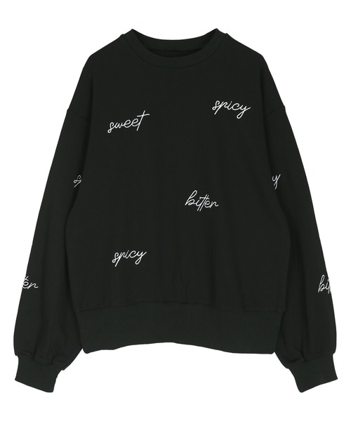 miette（ミエット） トレーナー スウェット ランダム刺繍スウェット