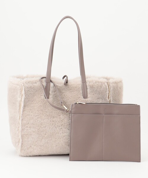 自由区 トートバッグ ムートンリバーシブルトート バッグ レディース