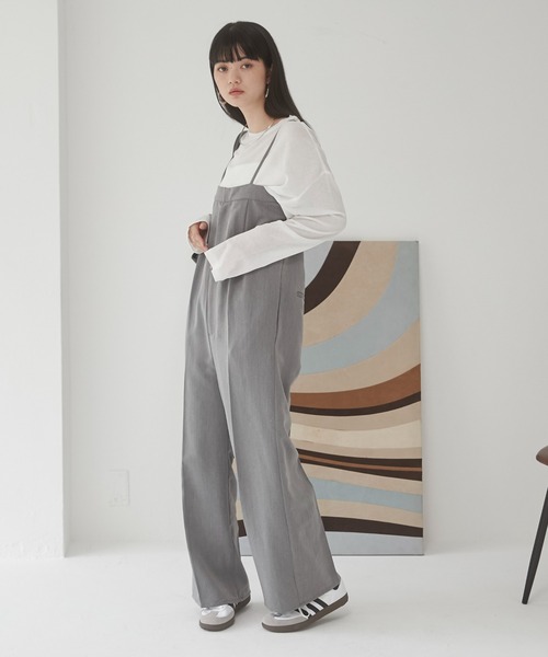 サロペット オーバーオール Aletta vita サロペット オーバーオール ダブルクロス深Vサロペット