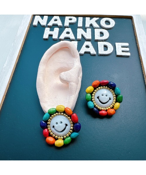 TONE ピアス 「NAPIKO」ニコちゃん＆#9825;シンプルビーズ