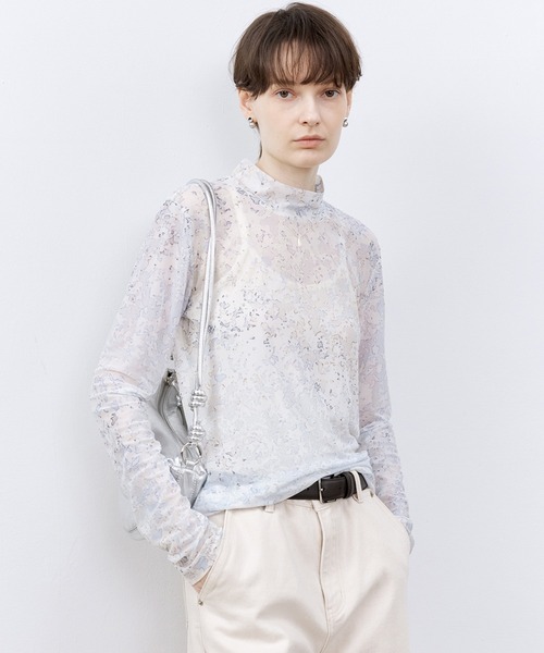 tシャツ 「tageechita」マーブルプリントシアートップス レディース メンズ