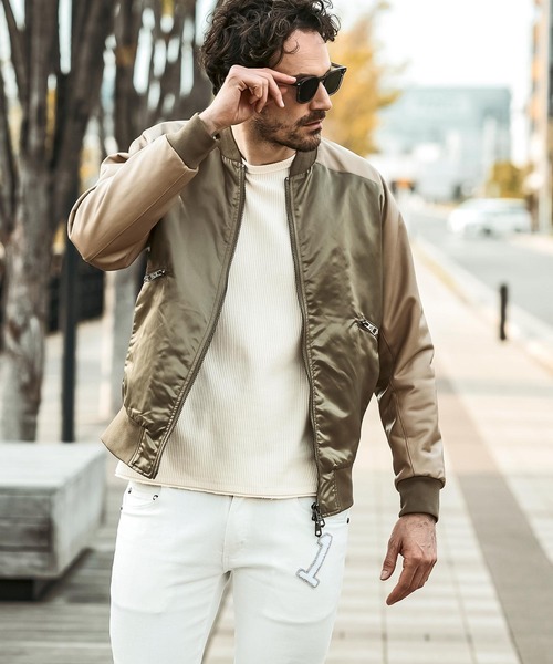 美品☆1PIU1UGUALE3 ウノピゥウノ/中綿ブルゾン 1PIU1UGUALE3 RELAX ウノピゥウノウグァーレトレ リラックス