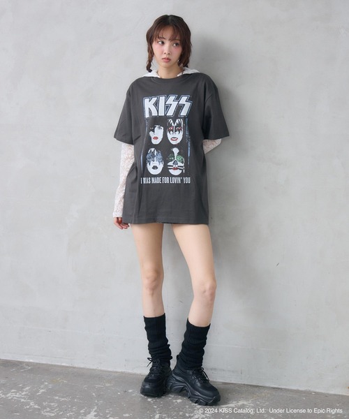 KISS Tシャツ 楽天市場】キッス kiss Tシャツ ワイドシルエット オーバー