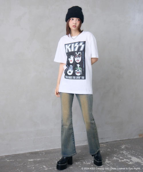 ENVYM tシャツ UNISEX 「KISS」グランジロックTシャツ