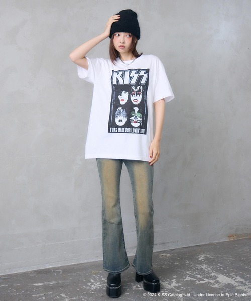 ENVYM tシャツ UNISEX 「KISS」グランジロックTシャツ