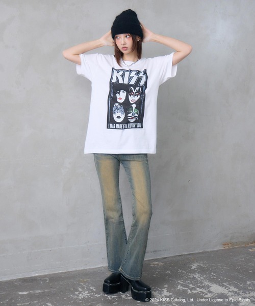 ENVYM tシャツ UNISEX 「KISS」グランジロックTシャツ